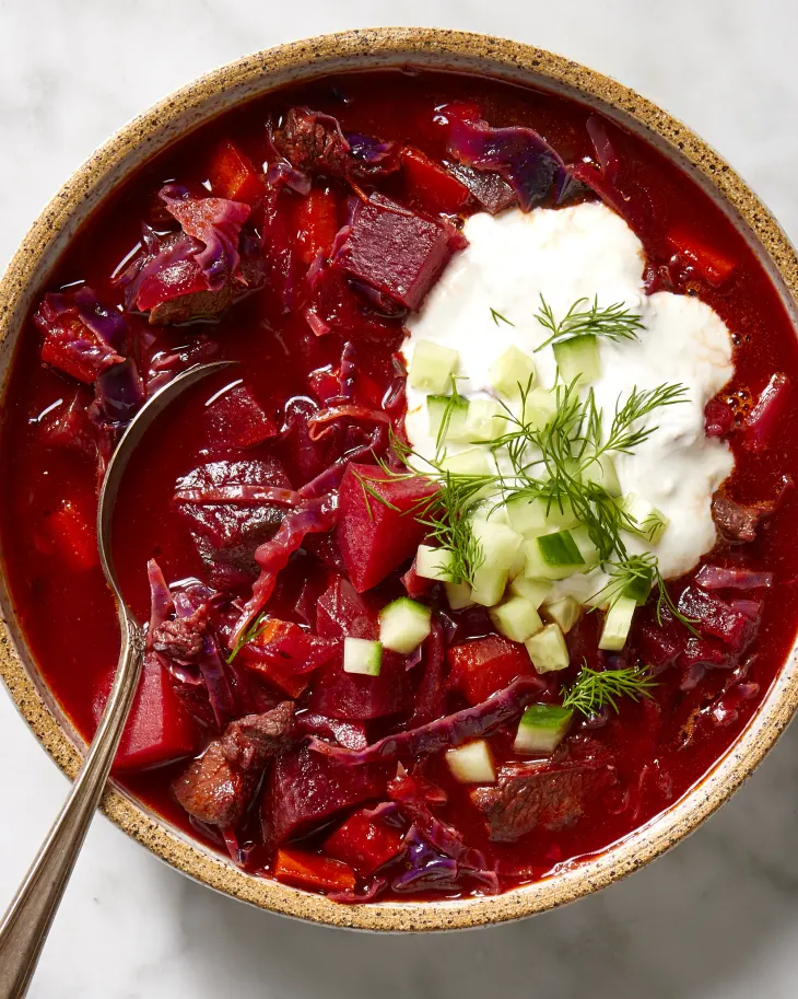 🍲 Classic Borscht A taste of the homeland.