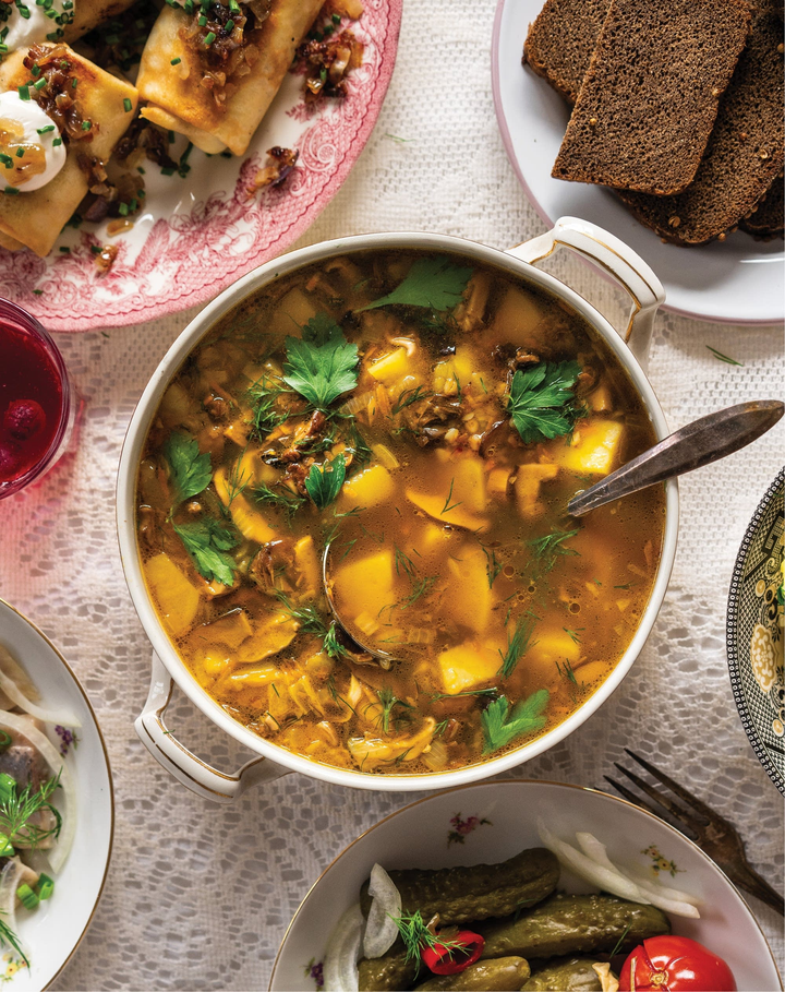 🍲 Wild Mushroom & Buckwheat Soup